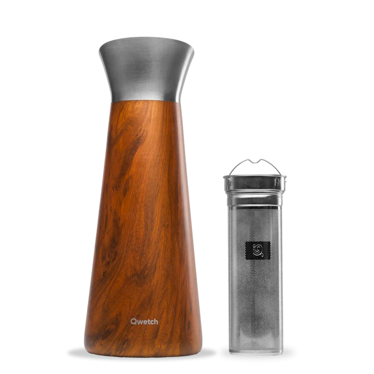 Qwetch Carafe isotherme inox wood 1000ml